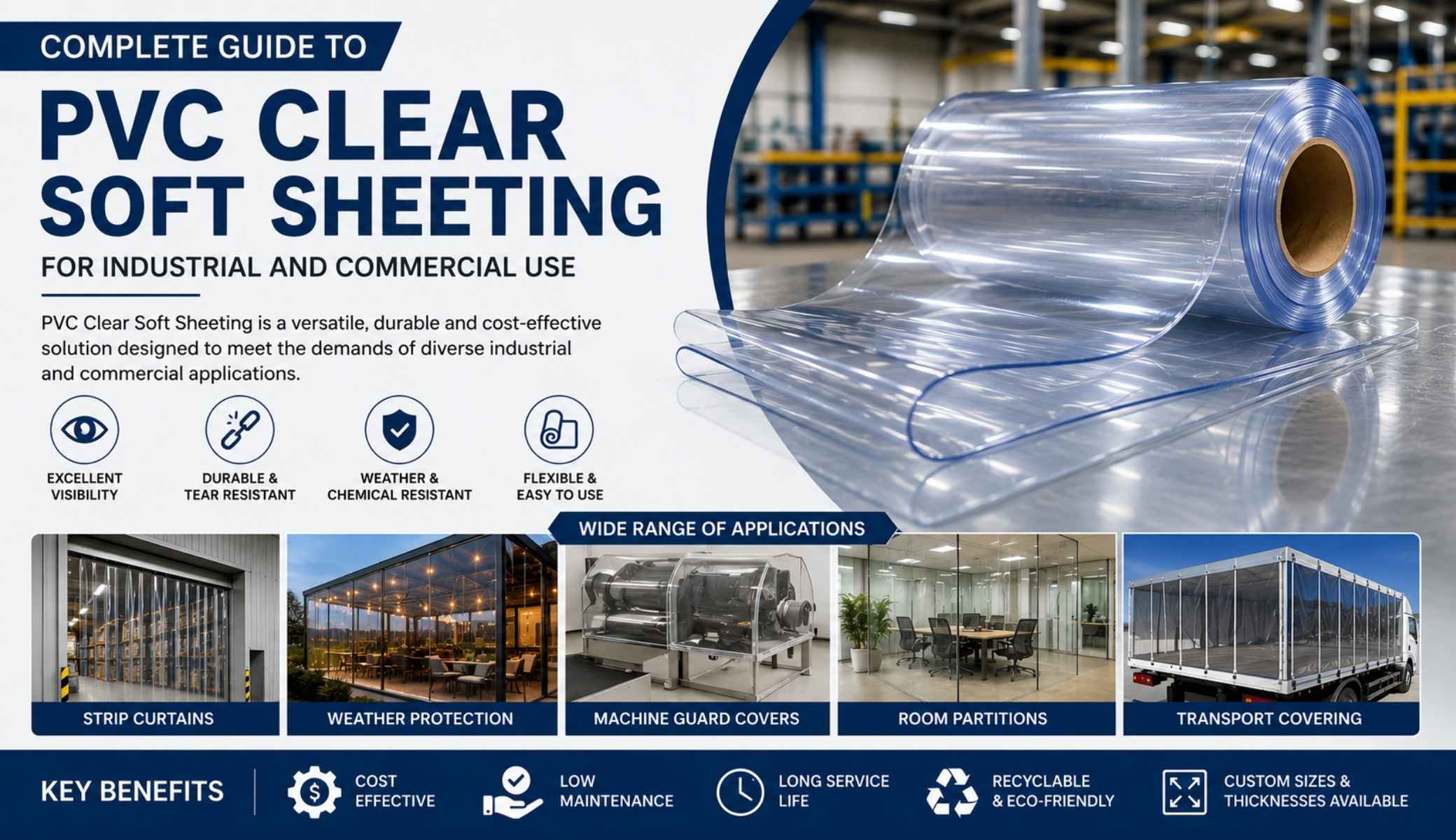 Complete Guide to PVC Clear Soft Sheeting for Industrial and Commercial Use