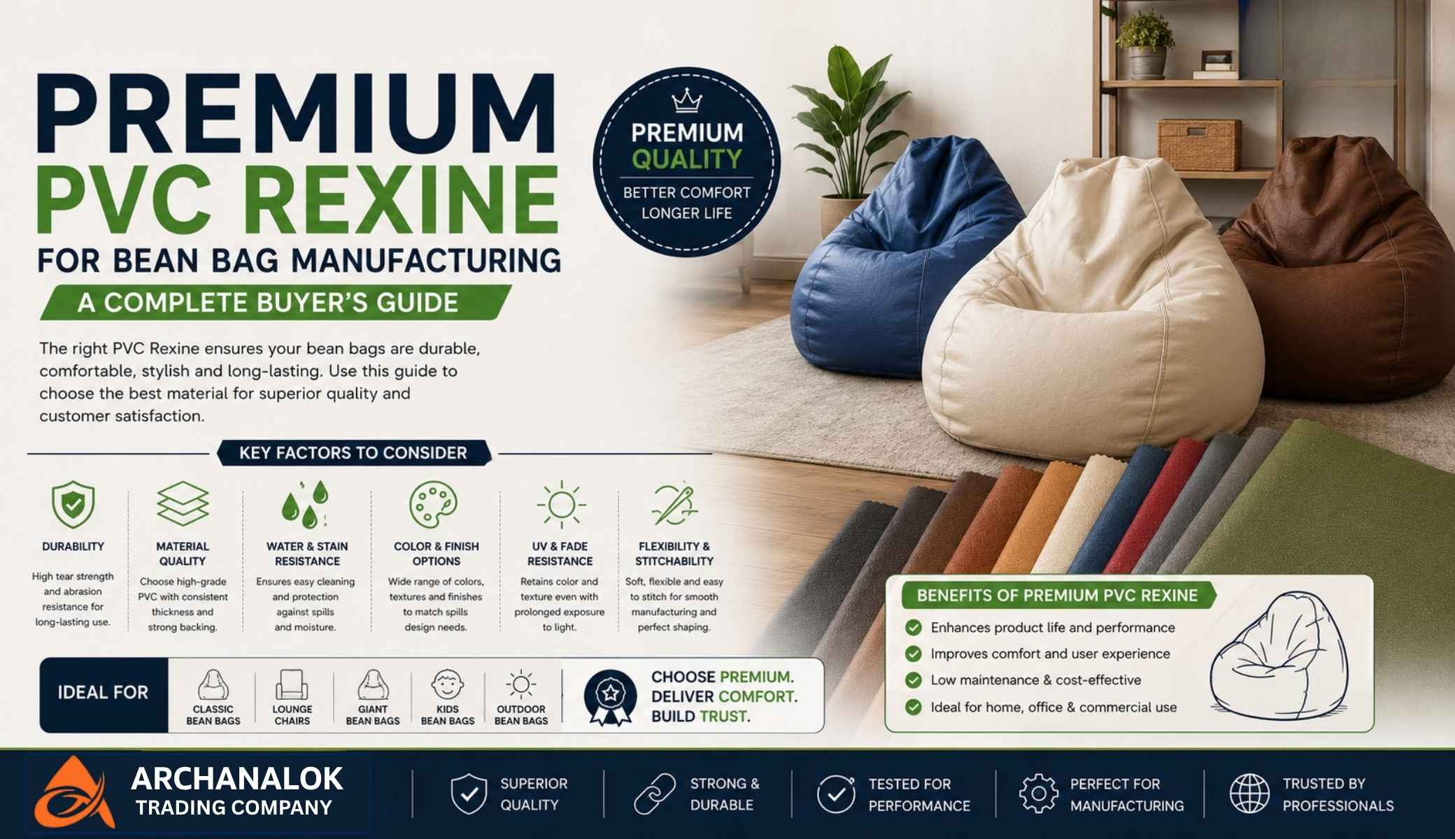 How to Select Premium PVC Rexine for Bean Bag Manufacturing: A Complete Buyer's Guide